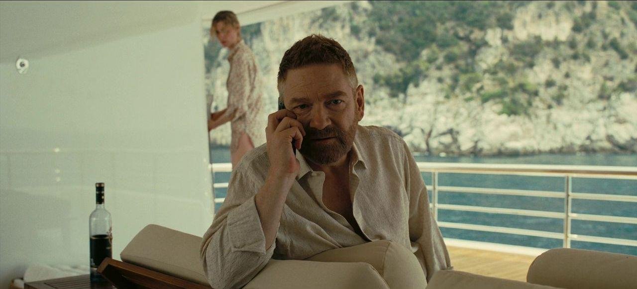 Kenneth Branagh as Andrei Sator on his yacht in Tenet